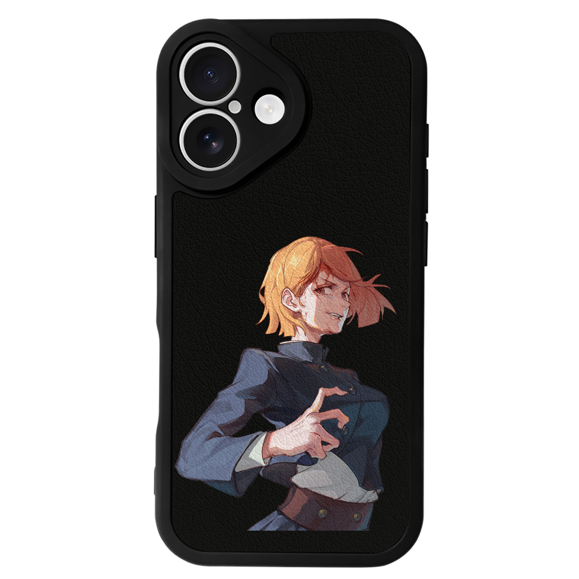 （画像用） 呪術廻戦 Jujutsu Kaisen 【iPhone 16シリーズ対応】シリコンスマホケース（レザー調） 材質：シリコン